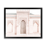 Shop Moroccan Building Photo Art Print-Boho, Landscape, Moroccan Days, Neutrals, Photography, Pink, View All-framed poster wall decor artwork