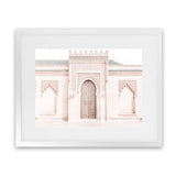 Shop Moroccan Building Photo Art Print-Boho, Landscape, Moroccan Days, Neutrals, Photography, Pink, View All-framed poster wall decor artwork