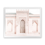 Shop Moroccan Building Photo Art Print-Boho, Landscape, Moroccan Days, Neutrals, Photography, Pink, View All-framed poster wall decor artwork