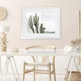 Shop Cactus Summer Photo Art Print-Boho, Botanicals, Green, Landscape, Moroccan Days, Photography, Tropical, View All, White-framed poster wall decor artwork