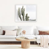 Shop Cactus Summer Photo Art Print-Boho, Botanicals, Green, Landscape, Moroccan Days, Photography, Tropical, View All, White-framed poster wall decor artwork