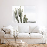 Shop Cactus Summer Photo Canvas Art Print-Boho, Botanicals, Green, Landscape, Moroccan Days, Photography, Photography Canvas Prints, Tropical, View All, White-framed wall decor artwork