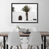 Shop Island Church Photo Canvas Art Print-Boho, Green, Landscape, Moroccan Days, Photography, Photography Canvas Prints, Tropical, View All, White-framed wall decor artwork