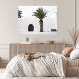 Shop Island Church Photo Canvas Art Print-Boho, Green, Landscape, Moroccan Days, Photography, Photography Canvas Prints, Tropical, View All, White-framed wall decor artwork