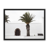 Shop Island Church Photo Canvas Art Print-Boho, Green, Landscape, Moroccan Days, Photography, Photography Canvas Prints, Tropical, View All, White-framed wall decor artwork