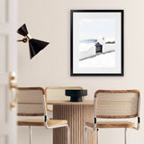 Shop Santorini III Photo Art Print-Blue, Coastal, Greece, Photography, Portrait, View All, White-framed poster wall decor artwork