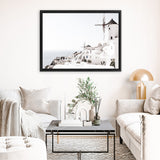 Shop Oia II Photo Canvas Art Print-Boho, Coastal, Greece, Landscape, Photography, Photography Canvas Prints, View All, White-framed wall decor artwork