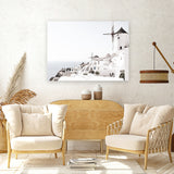 Shop Oia II Photo Canvas Art Print-Boho, Coastal, Greece, Landscape, Photography, Photography Canvas Prints, View All, White-framed wall decor artwork