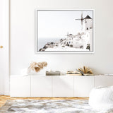 Shop Oia II Photo Canvas Art Print-Boho, Coastal, Greece, Landscape, Photography, Photography Canvas Prints, View All, White-framed wall decor artwork