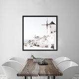 Shop Oia II (Square) Photo Canvas Art Print-Boho, Coastal, Greece, Photography, Photography Canvas Prints, Square, View All, White-framed wall decor artwork