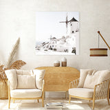 Shop Oia II (Square) Photo Canvas Art Print-Boho, Coastal, Greece, Photography, Photography Canvas Prints, Square, View All, White-framed wall decor artwork