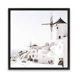 Shop Oia II (Square) Photo Canvas Art Print-Boho, Coastal, Greece, Photography, Photography Canvas Prints, Square, View All, White-framed wall decor artwork