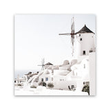 Shop Oia II (Square) Photo Canvas Art Print-Boho, Coastal, Greece, Photography, Photography Canvas Prints, Square, View All, White-framed wall decor artwork