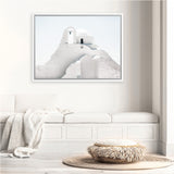 Shop Mykonos Church Photo Canvas Art Print-Greece, Landscape, Photography, Photography Canvas Prints, View All, White-framed wall decor artwork