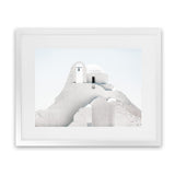 Shop Mykonos Church Photo Art Print-Greece, Landscape, Photography, View All, White-framed poster wall decor artwork