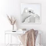Shop Mykonos Church (Square) Photo Art Print-Greece, Photography, Square, View All, White-framed poster wall decor artwork