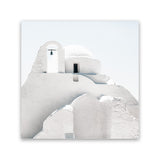Shop Mykonos Church (Square) Photo Canvas Art Print-Greece, Photography, Photography Canvas Prints, Square, View All, White-framed wall decor artwork