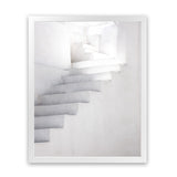 Shop White Steps II Photo Art Print-Greece, Grey, Neutrals, Photography, Portrait, View All, White-framed poster wall decor artwork