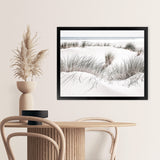 Shop Sand Dunes II Photo Art Print-Coastal, Green, Landscape, Nature, Photography, View All, White-framed poster wall decor artwork