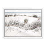 Shop Sand Dunes II Photo Canvas Art Print-Coastal, Green, Landscape, Nature, Photography, Photography Canvas Prints, View All, White-framed wall decor artwork