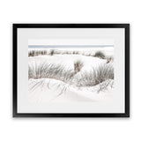 Shop Sand Dunes II Photo Art Print-Coastal, Green, Landscape, Nature, Photography, View All, White-framed poster wall decor artwork