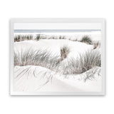 Shop Sand Dunes II Photo Art Print-Coastal, Green, Landscape, Nature, Photography, View All, White-framed poster wall decor artwork
