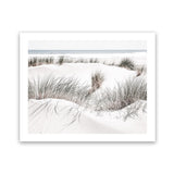 Shop Sand Dunes II Photo Art Print-Coastal, Green, Landscape, Nature, Photography, View All, White-framed poster wall decor artwork
