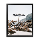 Shop Fontelina Chairs IV Photo Art Print-Amalfi Coast Italy, Blue, Brown, Coastal, Photography, Portrait, View All-framed poster wall decor artwork