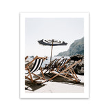 Shop Fontelina Chairs IV Photo Art Print-Amalfi Coast Italy, Blue, Brown, Coastal, Photography, Portrait, View All-framed poster wall decor artwork