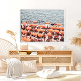 Shop One Fire Club III Photo Canvas Art Print-Amalfi Coast Italy, Coastal, Landscape, Orange, Photography, Photography Canvas Prints, View All-framed wall decor artwork
