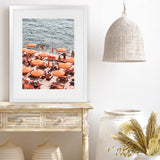 Shop One Fire Club II Photo Art Print-Amalfi Coast Italy, Coastal, Orange, Photography, Portrait, View All-framed poster wall decor artwork