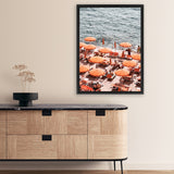 Shop One Fire Club II Photo Canvas Art Print-Amalfi Coast Italy, Coastal, Orange, Photography, Photography Canvas Prints, Portrait, View All-framed wall decor artwork