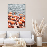 Shop One Fire Club II Photo Canvas Art Print-Amalfi Coast Italy, Coastal, Orange, Photography, Photography Canvas Prints, Portrait, View All-framed wall decor artwork
