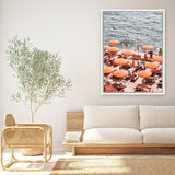 Shop One Fire Club II Photo Canvas Art Print-Amalfi Coast Italy, Coastal, Orange, Photography, Photography Canvas Prints, Portrait, View All-framed wall decor artwork