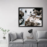 Shop Fontelina Boat Ramp Photo Art Print-Amalfi Coast Italy, Blue, Brown, Coastal, Landscape, Photography, View All-framed poster wall decor artwork