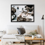 Shop Fontelina Boat Ramp Photo Canvas Art Print-Amalfi Coast Italy, Blue, Brown, Coastal, Landscape, Photography, Photography Canvas Prints, View All-framed wall decor artwork