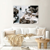 Shop Fontelina Boat Ramp Photo Canvas Art Print-Amalfi Coast Italy, Blue, Brown, Coastal, Landscape, Photography, Photography Canvas Prints, View All-framed wall decor artwork