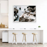 Shop Fontelina Boat Ramp Photo Canvas Art Print-Amalfi Coast Italy, Blue, Brown, Coastal, Landscape, Photography, Photography Canvas Prints, View All-framed wall decor artwork