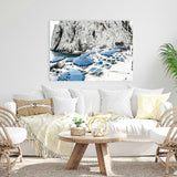 Shop Capri Beach Club I Photo Canvas Art Print-Amalfi Coast Italy, Blue, Coastal, Landscape, Nature, Photography, Photography Canvas Prints, View All-framed wall decor artwork