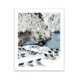 Shop Capri Beach Club II Photo Art Print-Amalfi Coast Italy, Blue, Coastal, Nature, Photography, Portrait, View All-framed poster wall decor artwork