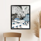 Shop Capri Beach Club II Photo Art Print-Amalfi Coast Italy, Blue, Coastal, Nature, Photography, Portrait, View All-framed poster wall decor artwork