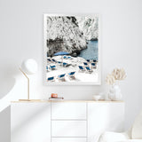 Shop Capri Beach Club II Photo Art Print-Amalfi Coast Italy, Blue, Coastal, Nature, Photography, Portrait, View All-framed poster wall decor artwork