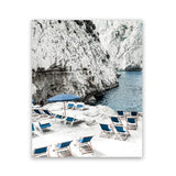 Shop Capri Beach Club II Photo Art Print-Amalfi Coast Italy, Blue, Coastal, Nature, Photography, Portrait, View All-framed poster wall decor artwork
