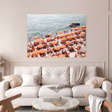 Shop One Fire Club IV Photo Canvas Art Print-Amalfi Coast Italy, Coastal, Landscape, Orange, Photography, Photography Canvas Prints, View All-framed wall decor artwork