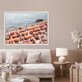 Shop One Fire Club IV Photo Canvas Art Print-Amalfi Coast Italy, Coastal, Landscape, Orange, Photography, Photography Canvas Prints, View All-framed wall decor artwork