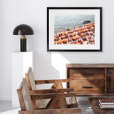 Shop One Fire Club IV Photo Art Print-Amalfi Coast Italy, Coastal, Landscape, Orange, Photography, View All-framed poster wall decor artwork