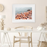 Shop One Fire Club IV Photo Art Print-Amalfi Coast Italy, Coastal, Landscape, Orange, Photography, View All-framed poster wall decor artwork