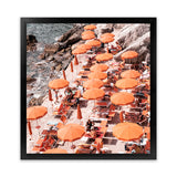 Shop One Fire Club I (Square) Photo Art Print-Amalfi Coast Italy, Coastal, Orange, Photography, Square, View All-framed poster wall decor artwork