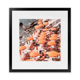 Shop One Fire Club I (Square) Photo Art Print-Amalfi Coast Italy, Coastal, Orange, Photography, Square, View All-framed poster wall decor artwork
