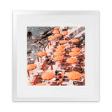 Shop One Fire Club I (Square) Photo Art Print-Amalfi Coast Italy, Coastal, Orange, Photography, Square, View All-framed poster wall decor artwork